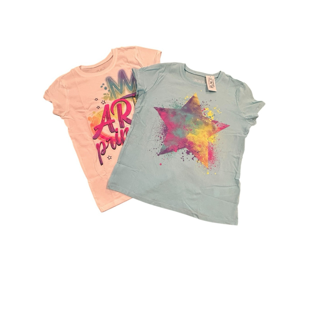 The Children's Place Girls T Shirt 2 Pack Medium 7T 8T